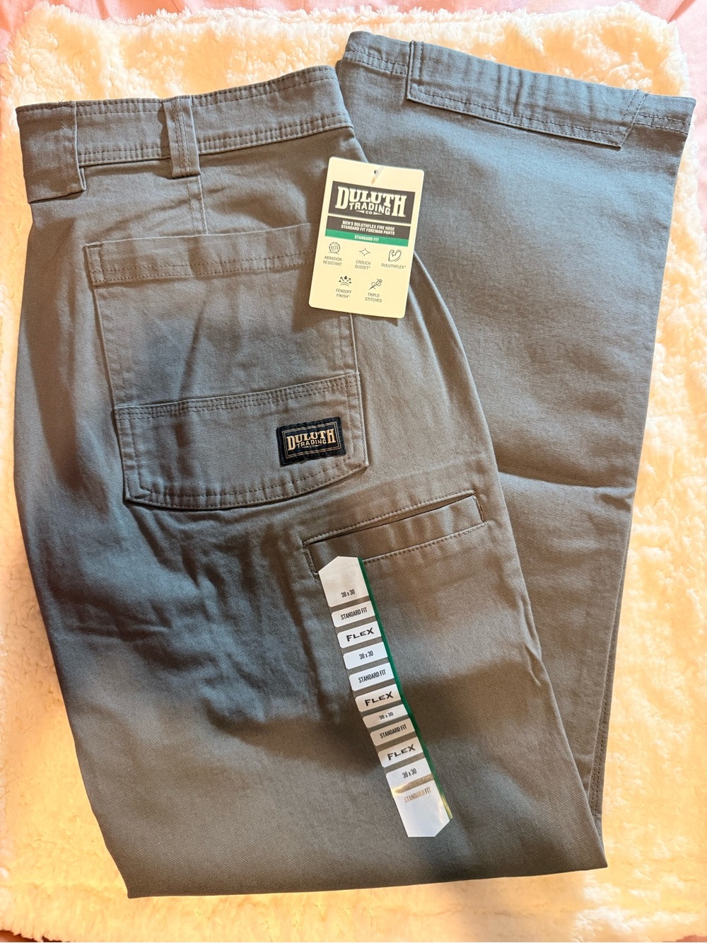 Duluth Trading Co Men's Slate Gray Relaxed-Fit Flex Work Jeans